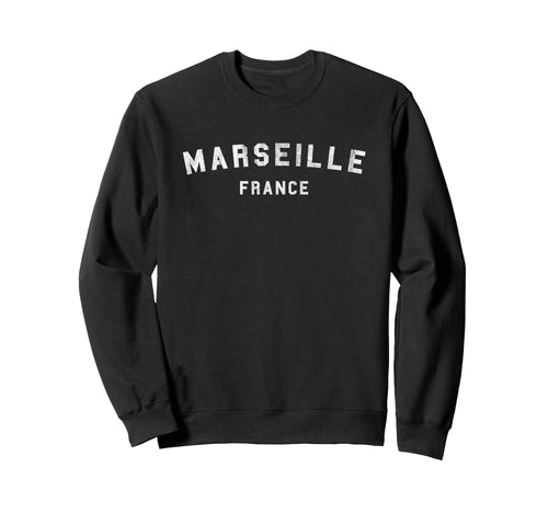 Varsity Marseille France Sweatshirt - Fun Novelty Design for Adults - T-Shirt, Sweatshirt, Hoodie