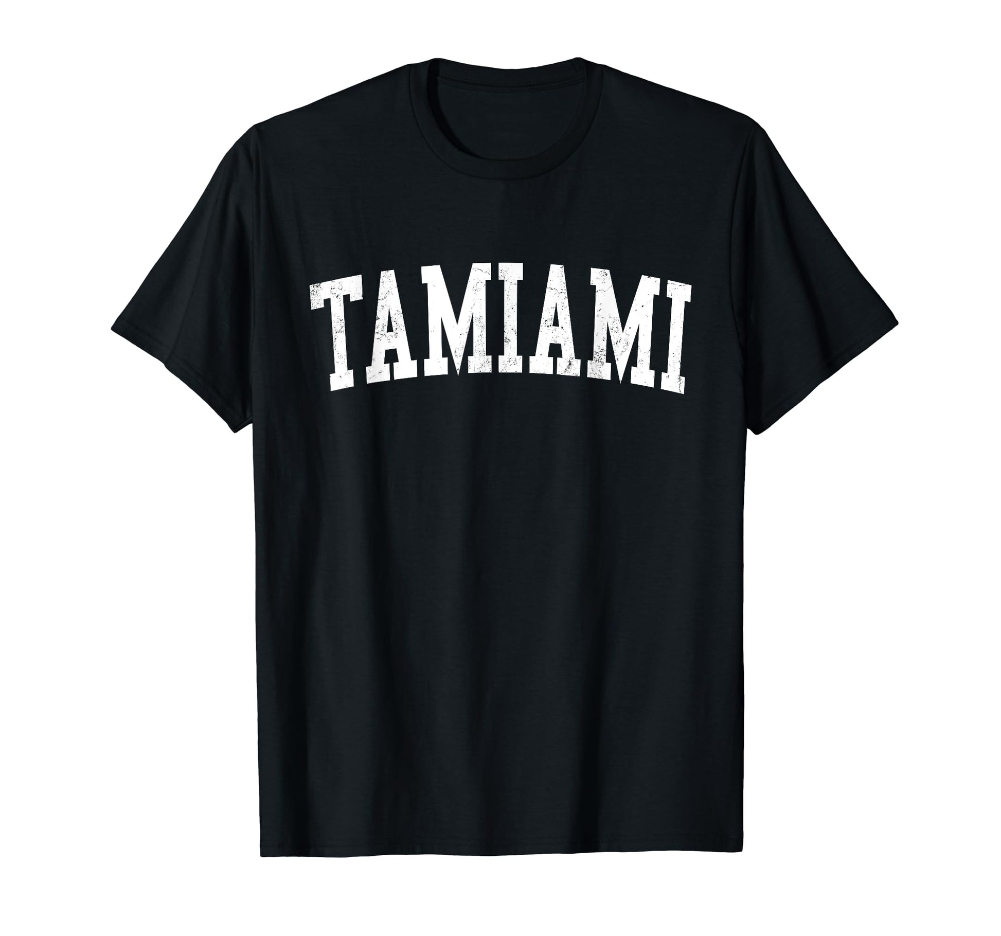 Tamiami Fl Distressed White Varsity T-Shirt - Trendy Graphic Unisex - T-Shirt, Sweatshirt, Hoodie