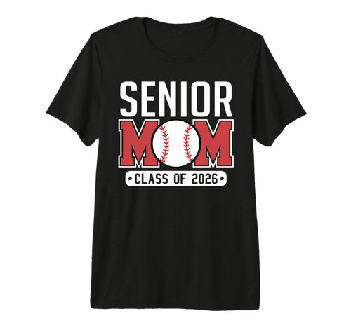 Senior Mom Class 2026 Baseball Mom T-Shirt - Streetwear Style Unisex - T-Shirt, Sweatshirt, Hoodie