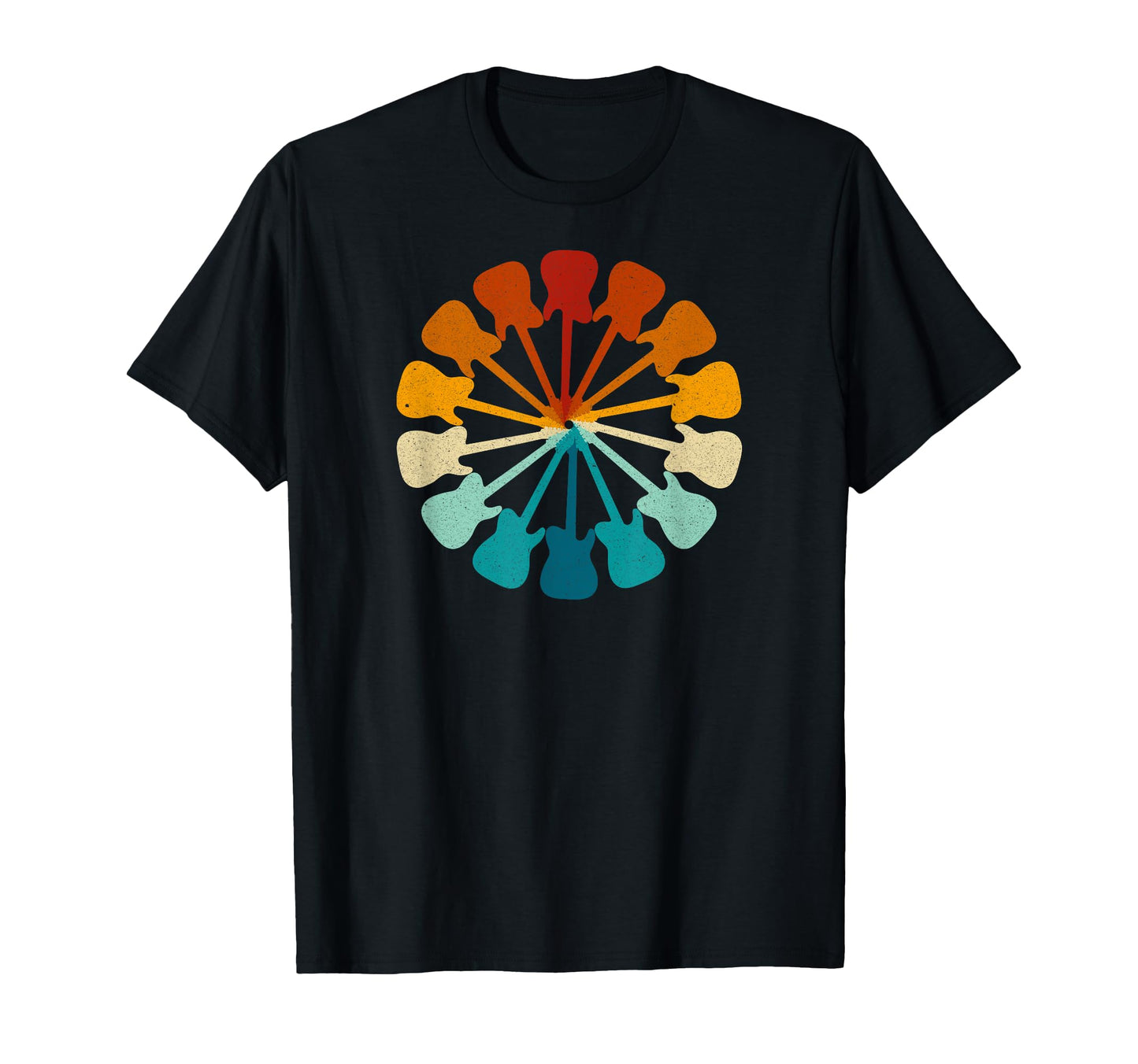 Guitar Rainbow T-Shirt - Streetwear Style Men Women - T-Shirt, Sweatshirt, Hoodie