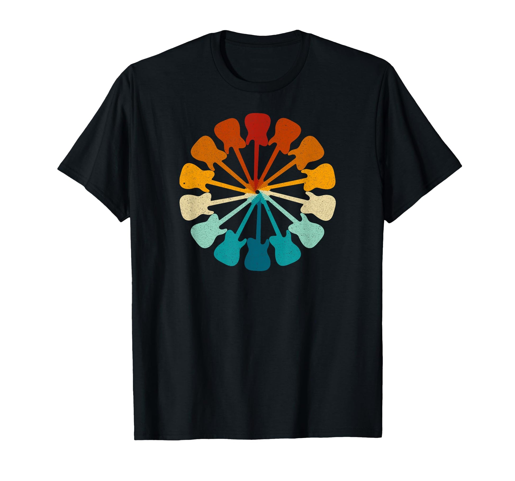 Guitar Rainbow T-Shirt - Streetwear Style Men Women - T-Shirt, Sweatshirt, Hoodie