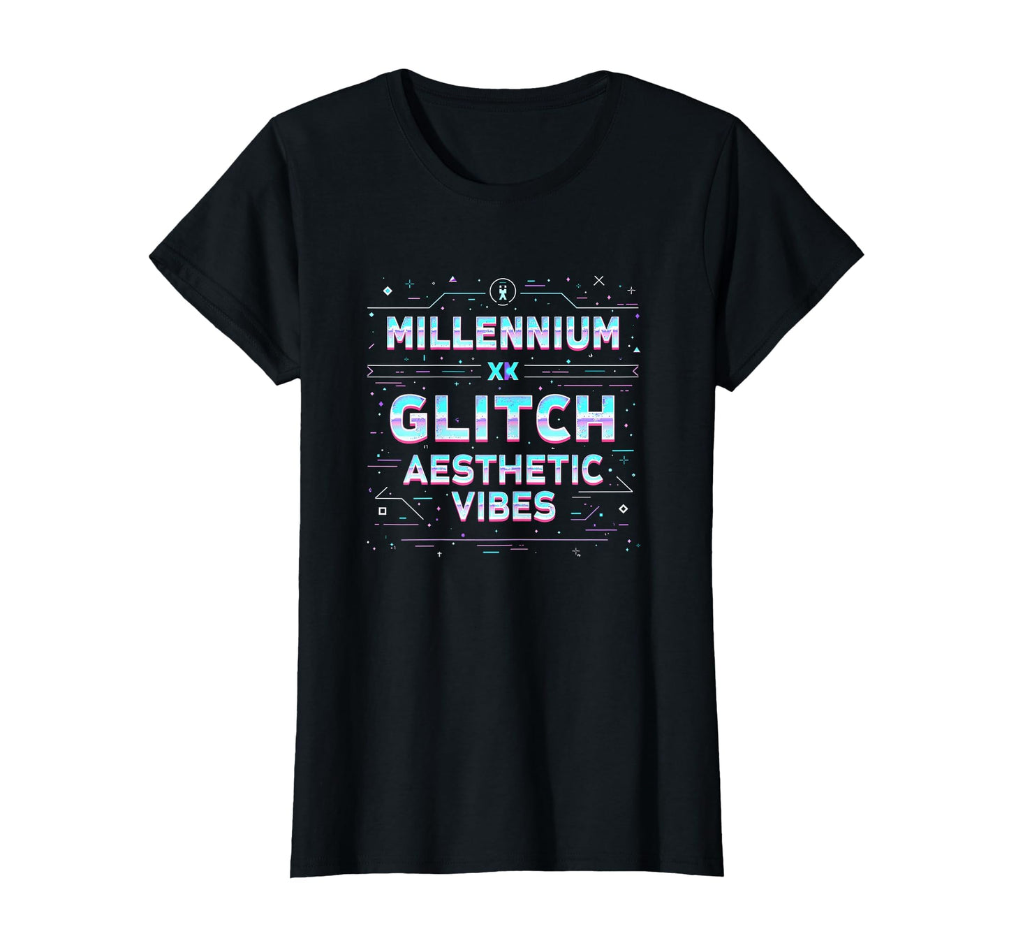 Millennium Glitch Aesthetic Y2K T-Shirt - Novelty Apparel Unisex - T-Shirt, Sweatshirt, Hoodie