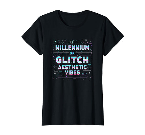 Millennium Glitch Aesthetic Y2K T-Shirt - Novelty Apparel Unisex - T-Shirt, Sweatshirt, Hoodie