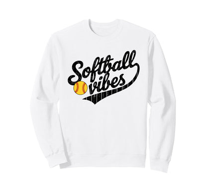 Softball Vibes Groovy Game Day Sweatshirt - Custom Art Print Unisex - T-Shirt, Sweatshirt, Hoodie