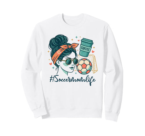 Soccer Mom Life Coffee Lover Messy Sweatshirt - Minimalist Print Men Women - T-Shirt, Sweatshirt, Hoodie