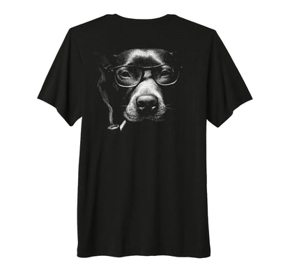 American Pitbull Pipe Glasses T-Shirt - Casual Everyday Wear for Adults - T-Shirt, Sweatshirt, Hoodie