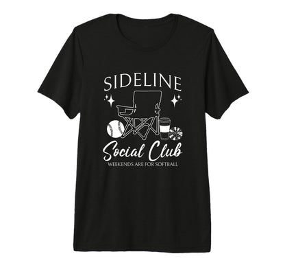 Sideline Social Club Softball Mom T-Shirt - Fun Novelty Design for Adults - T-Shirt, Sweatshirt, Hoodie
