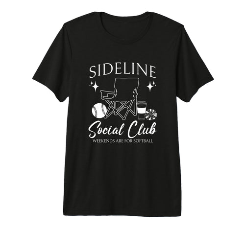 Sideline Social Club Softball Mom T-Shirt - Fun Novelty Design for Adults - T-Shirt, Sweatshirt, Hoodie