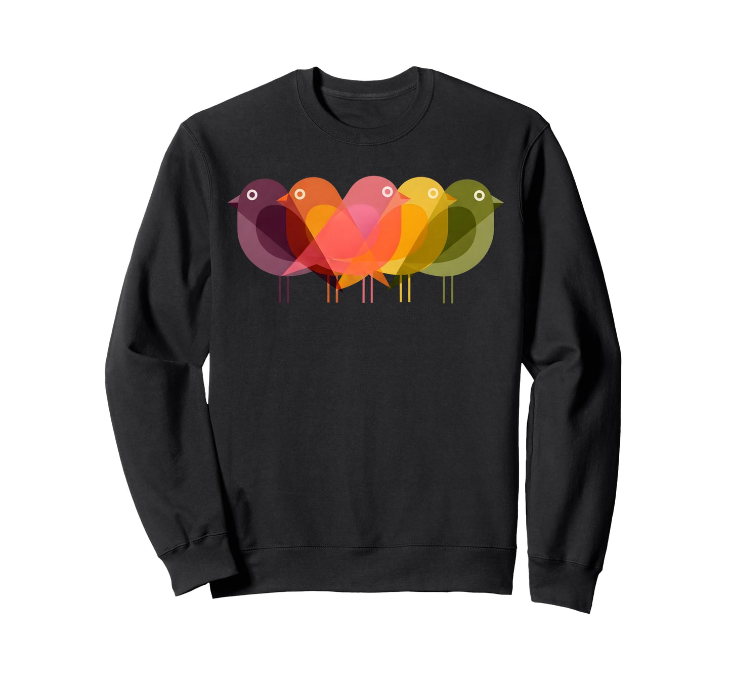 Bird Art Deco 60S Minimal Hippy Sweatshirt - Trendy Graphic Men Women - T-Shirt, Sweatshirt, Hoodie