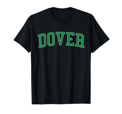 Dover Oh Distressed Green Varsity T-Shirt - Minimalist Print for Adults - T-Shirt, Sweatshirt, Hoodie
