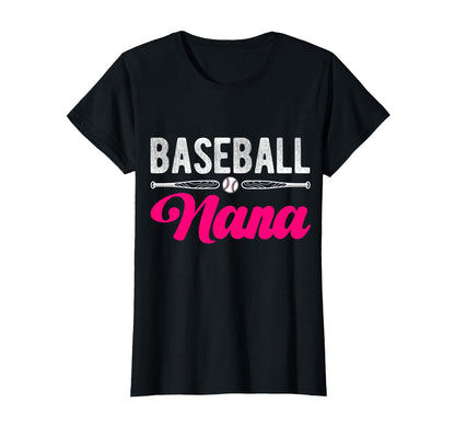 Baseball Nana Baseball Heart Nana T-Shirt - Novelty Apparel Men Women - T-Shirt, Sweatshirt, Hoodie