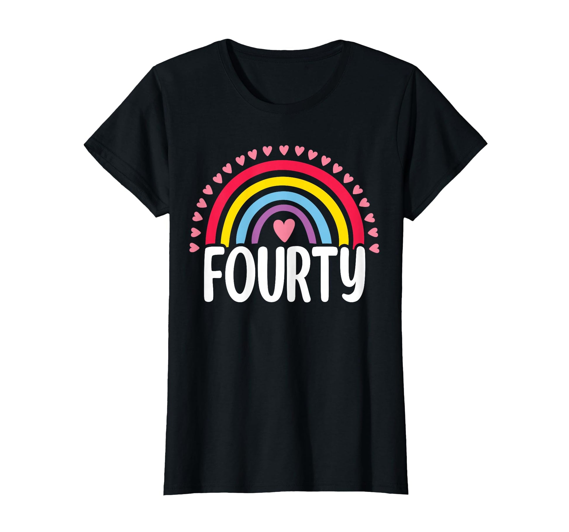 40Th Birthday Gift Rainbow Fan 40 T-Shirt - Custom Art Print Men Women - T-Shirt, Sweatshirt, Hoodie