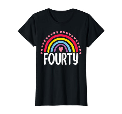 40Th Birthday Gift Rainbow Fan 40 T-Shirt - Custom Art Print Men Women - T-Shirt, Sweatshirt, Hoodie