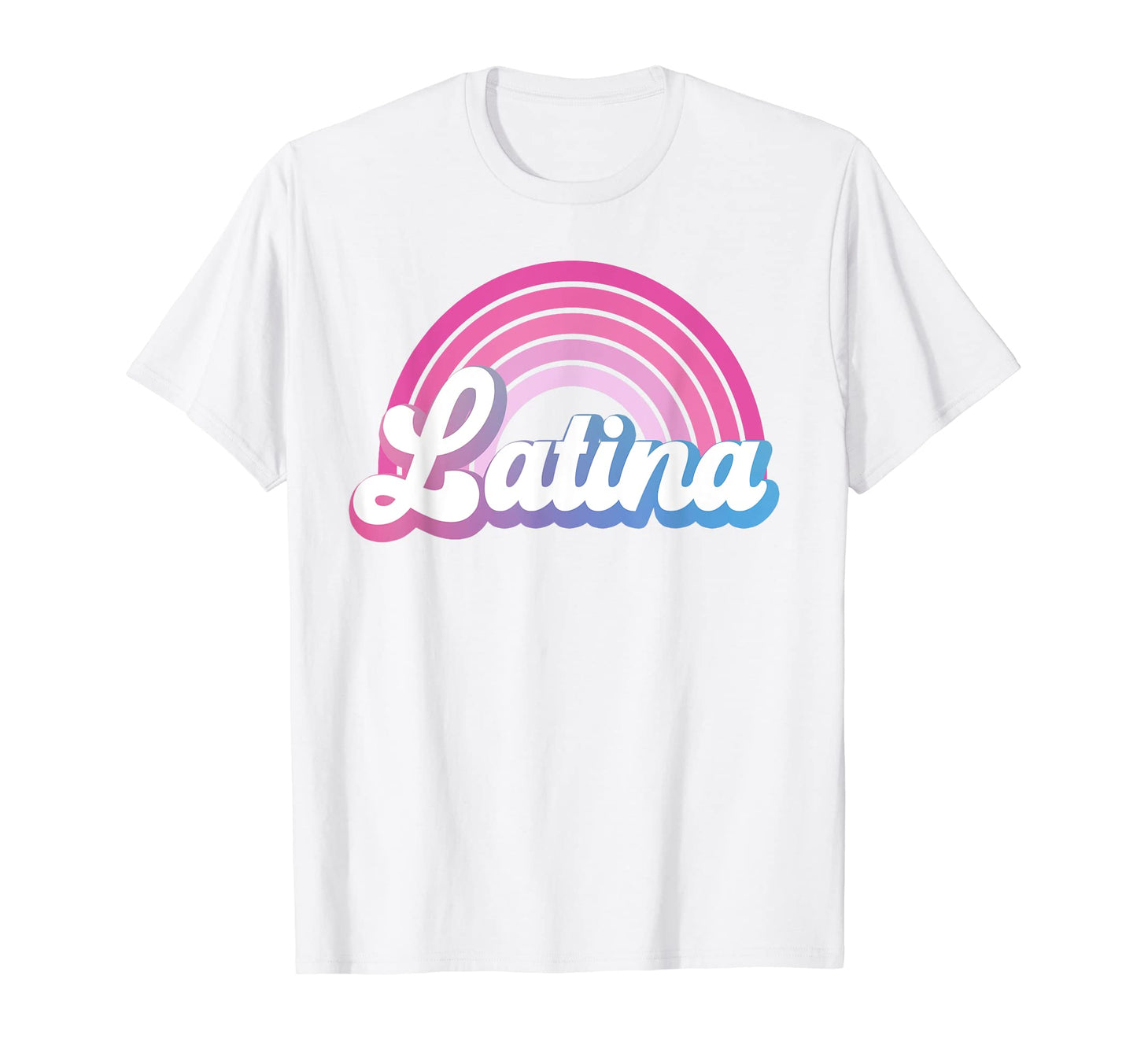 Latina Rainbow Groovy T-Shirt - Graphic Print Unisex - T-Shirt, Sweatshirt, Hoodie