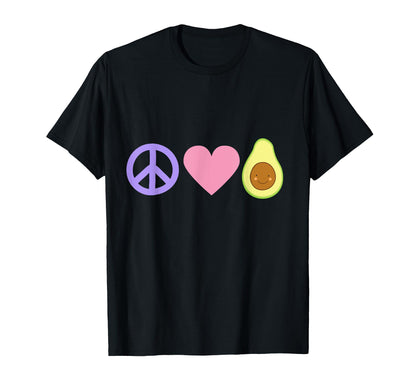 Peace Love Avocado T-Shirt - Trendy Graphic Men Women - T-Shirt, Sweatshirt, Hoodie