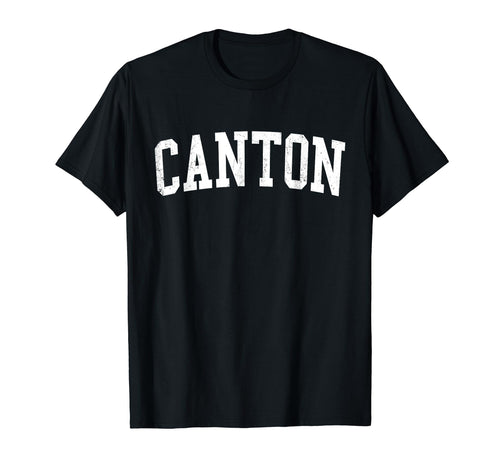 Canton Il Distressed White Varsity T-Shirt - Streetwear Style for Adults - T-Shirt, Sweatshirt, Hoodie