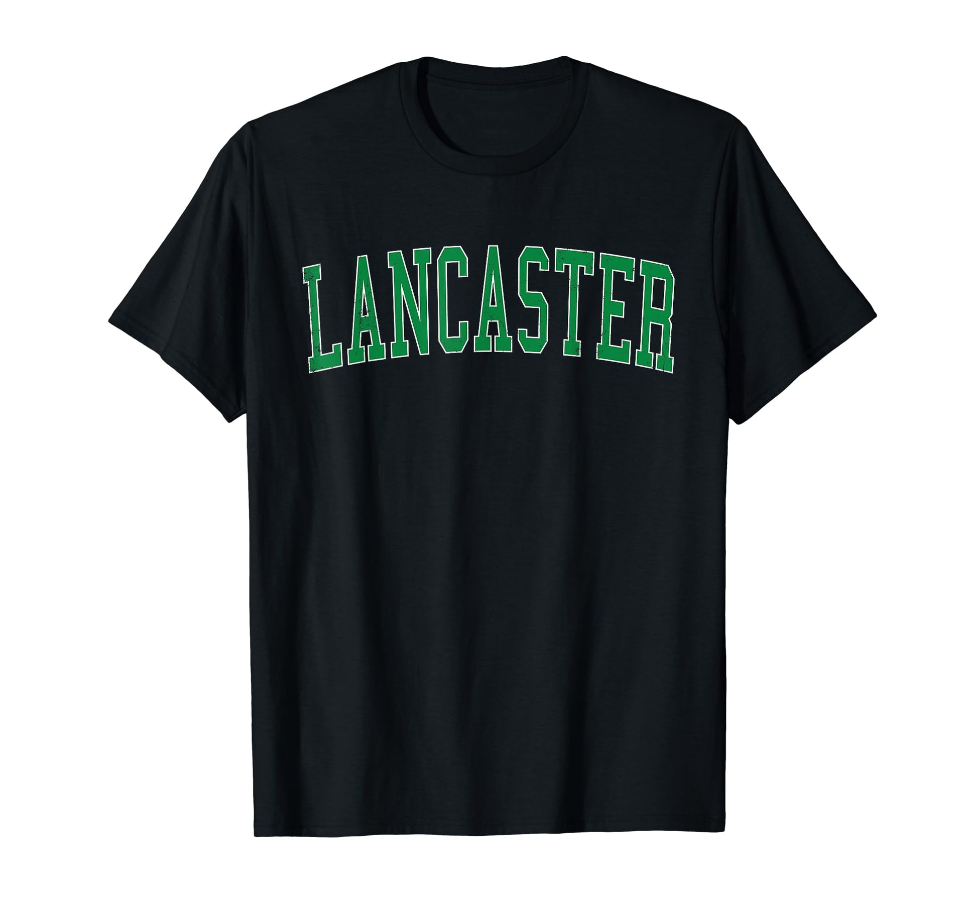Lancaster Oh Distressed Green Varsity T-Shirt - Novelty Apparel Unisex - T-Shirt, Sweatshirt, Hoodie