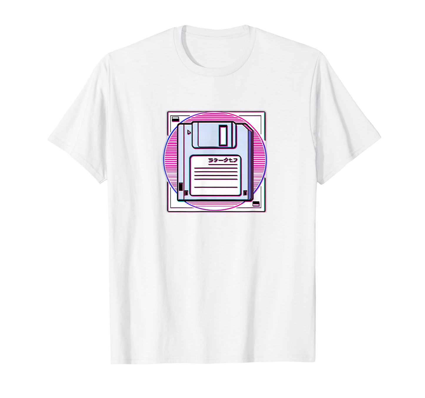 Floppy Disk Vaporwave Aesthetic T-Shirt - Fun Novelty Design Unisex - T-Shirt, Sweatshirt, Hoodie