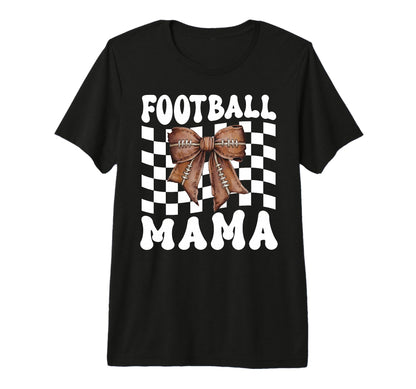 Football Mama Coquette Bow Funny T-Shirt - Minimalist Print for Adults - T-Shirt, Sweatshirt, Hoodie