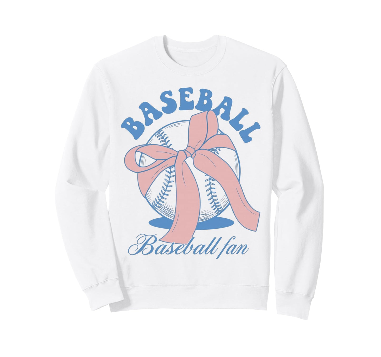 Baseball Fan Coquette Bow Sweatshirt - Novelty Apparel Unisex - T-Shirt, Sweatshirt, Hoodie