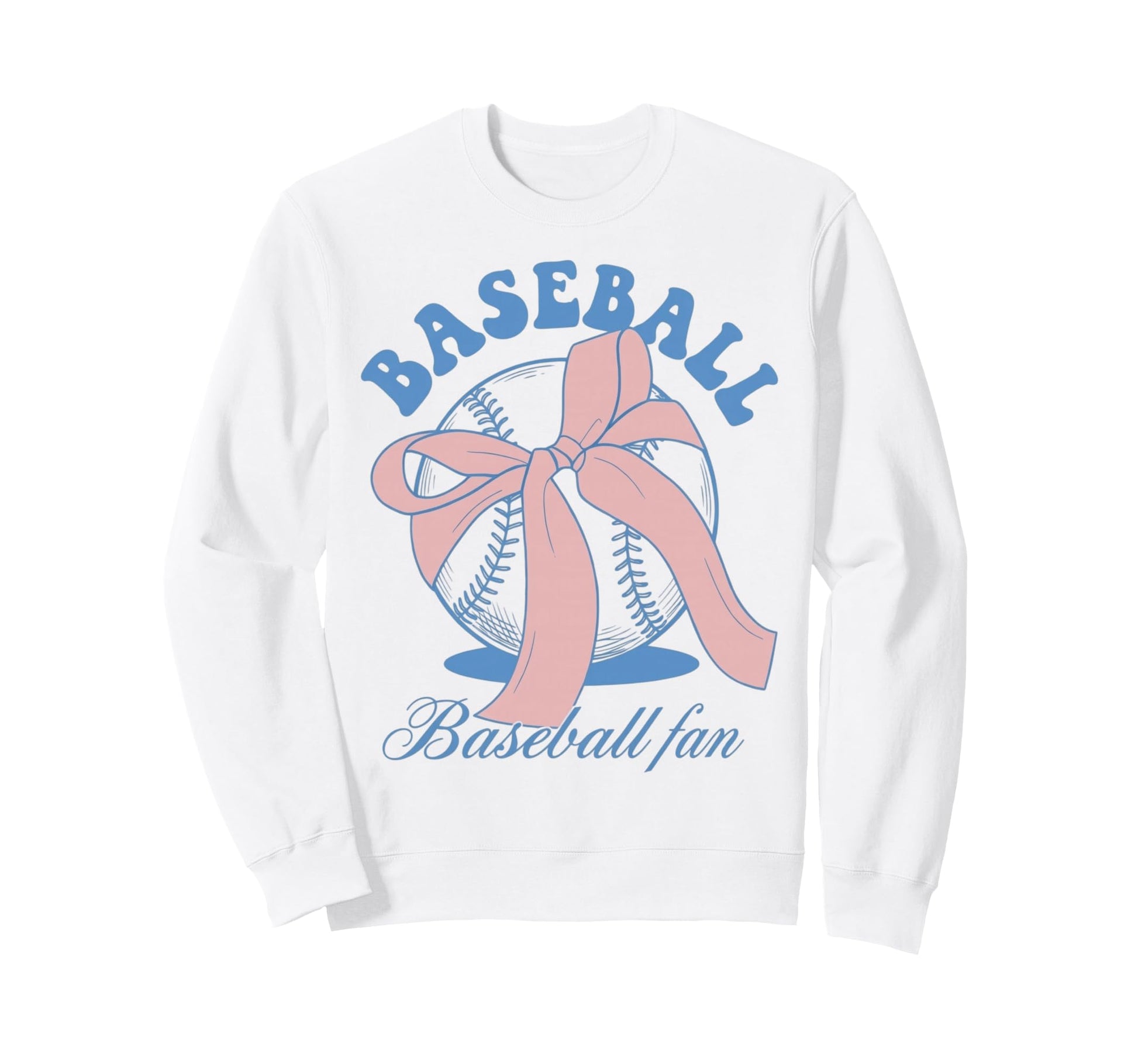 Baseball Fan Coquette Bow Sweatshirt - Novelty Apparel Unisex - T-Shirt, Sweatshirt, Hoodie