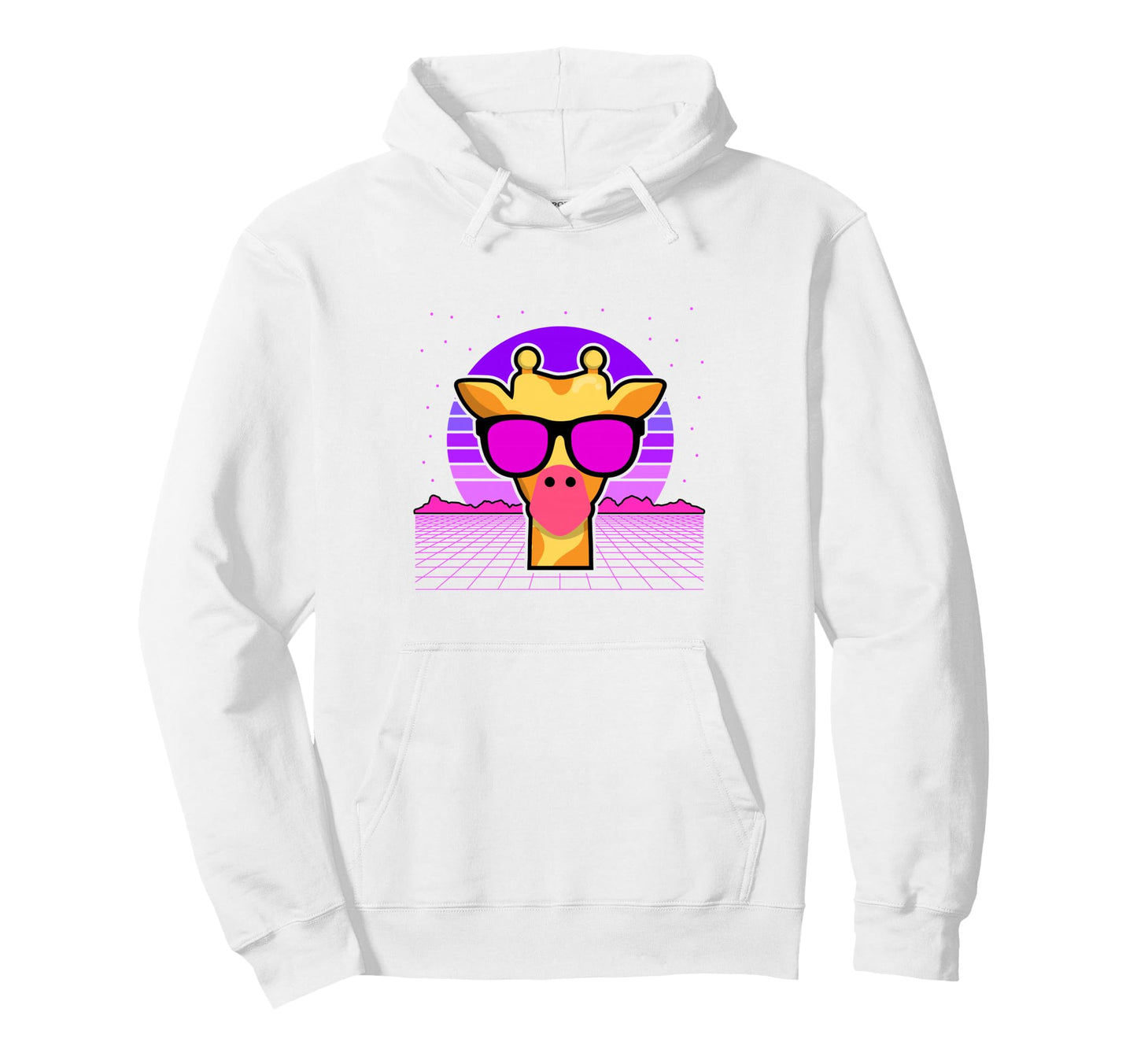 Aesthetic Vaporwave Outfits Giraffe Hoodie - Novelty Apparel for Adults - T-Shirt, Sweatshirt, Hoodie