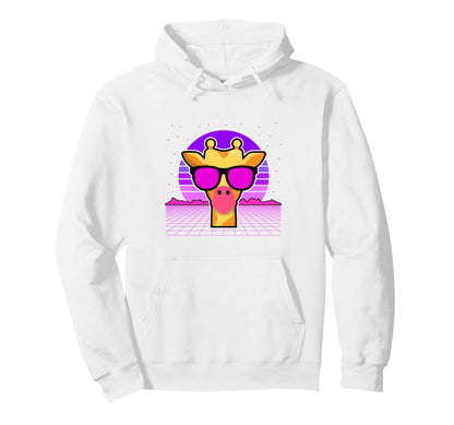 Aesthetic Vaporwave Outfits Giraffe Hoodie - Novelty Apparel for Adults - T-Shirt, Sweatshirt, Hoodie