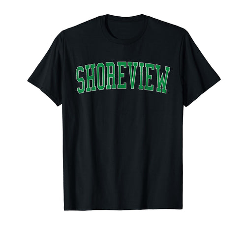 Shoreview Mn Distressed Green Varsity T-Shirt - Custom Art Print Unisex - T-Shirt, Sweatshirt, Hoodie
