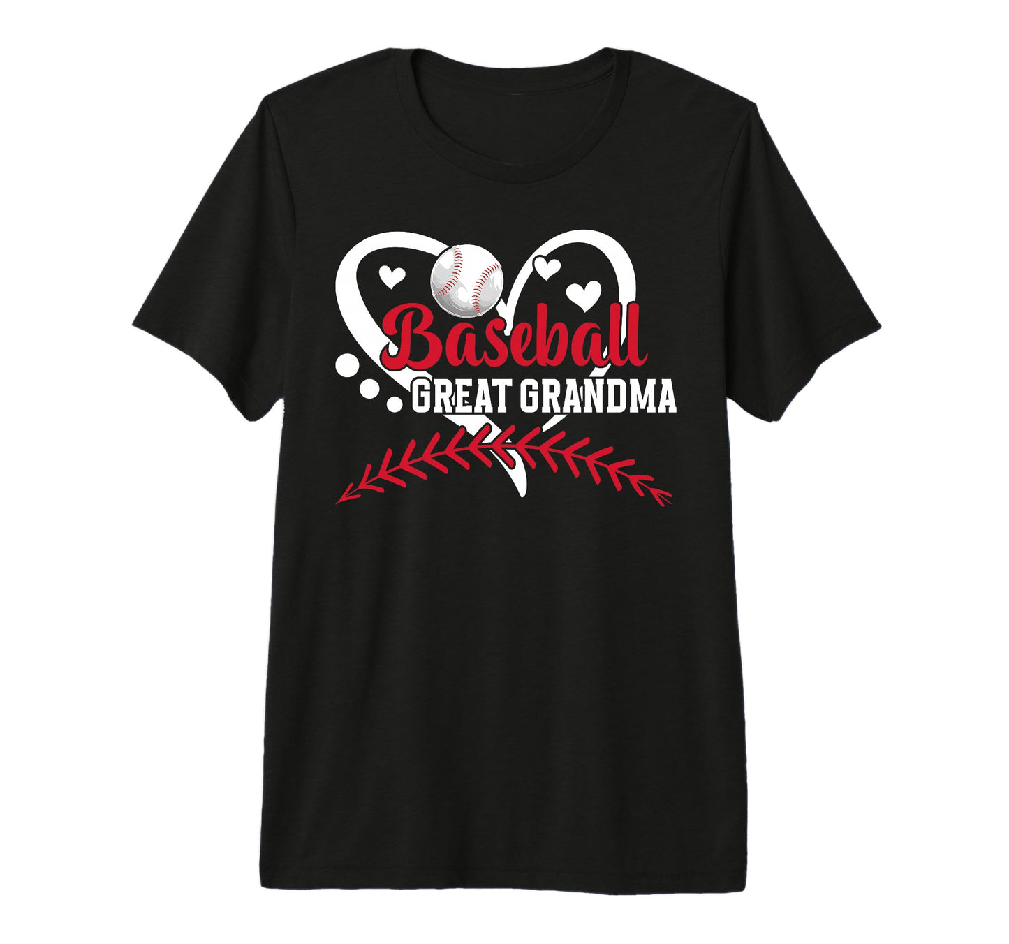 Baseball Great Grandma Heart Baseball T-Shirt - Fun Novelty Design Unisex - T-Shirt, Sweatshirt, Hoodie