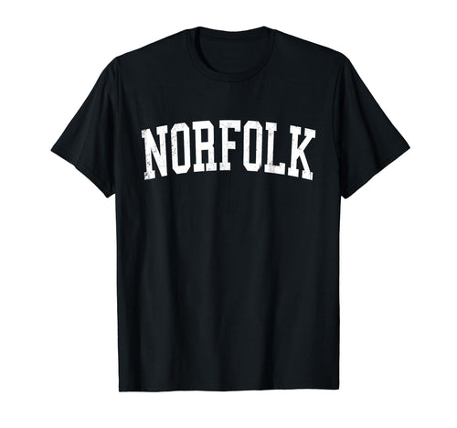 Norfolk Va Distressed White Varsity T-Shirt - Trendy Graphic Unisex - T-Shirt, Sweatshirt, Hoodie