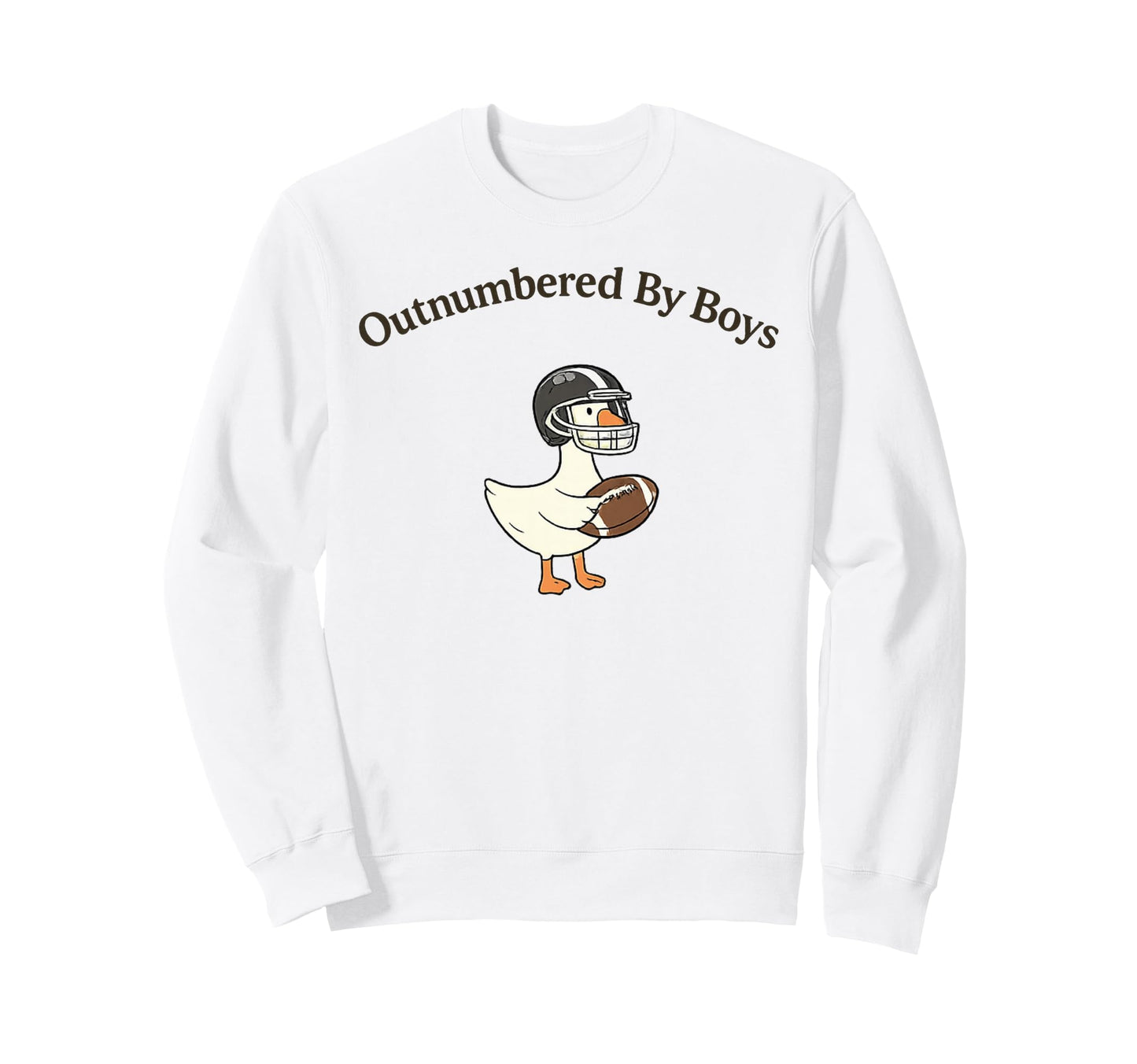 Outnumbered Football Dad Funny Sweatshirt - Unique Graphic Men Women - T-Shirt, Sweatshirt, Hoodie