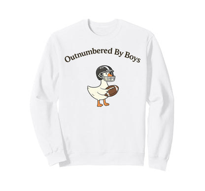 Outnumbered Football Dad Funny Sweatshirt - Unique Graphic Men Women - T-Shirt, Sweatshirt, Hoodie
