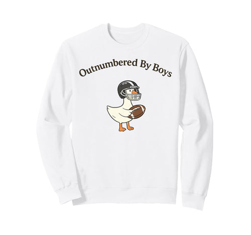 Outnumbered Football Dad Funny Sweatshirt - Unique Graphic Men Women - T-Shirt, Sweatshirt, Hoodie