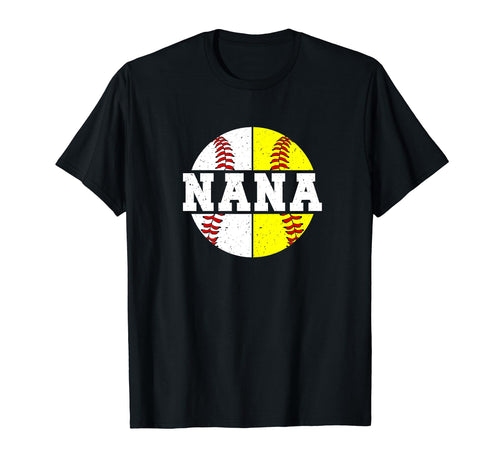 Baseball Softball Nana Softball T-Shirt - Casual Everyday Wear Men Women - T-Shirt, Sweatshirt, Hoodie