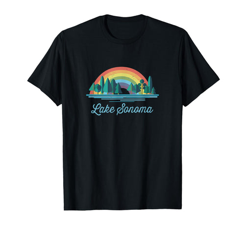 Lake Sonoma Rainbow Lake Souvenir T-Shirt - Custom Art Print for Adults - T-Shirt, Sweatshirt, Hoodie