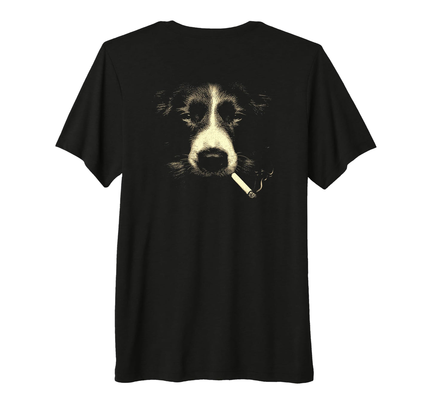 Border Collie Smoking Cigarette T-Shirt - Streetwear Style for Adults - T-Shirt, Sweatshirt, Hoodie