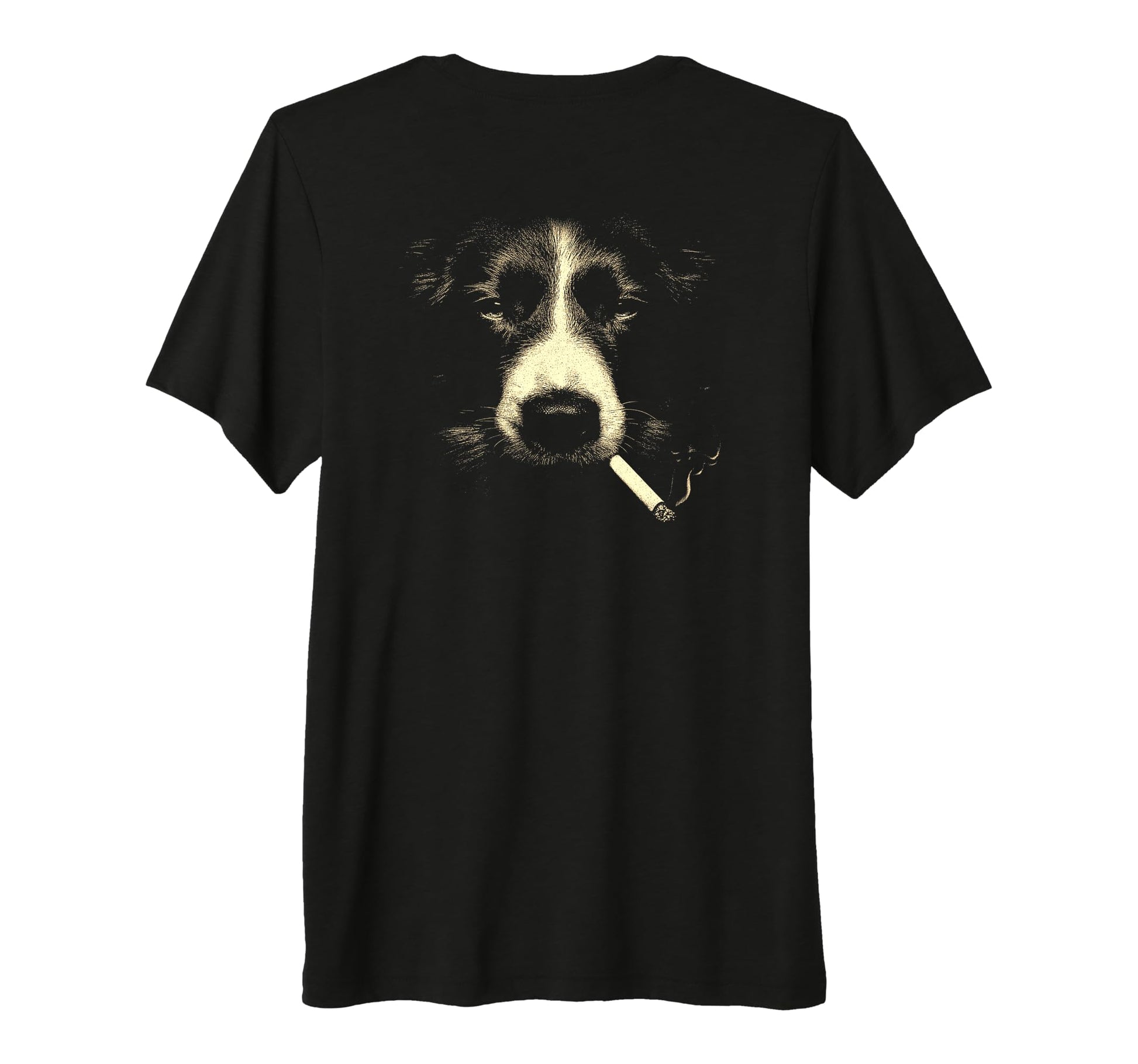Border Collie Smoking Cigarette T-Shirt - Streetwear Style for Adults - T-Shirt, Sweatshirt, Hoodie