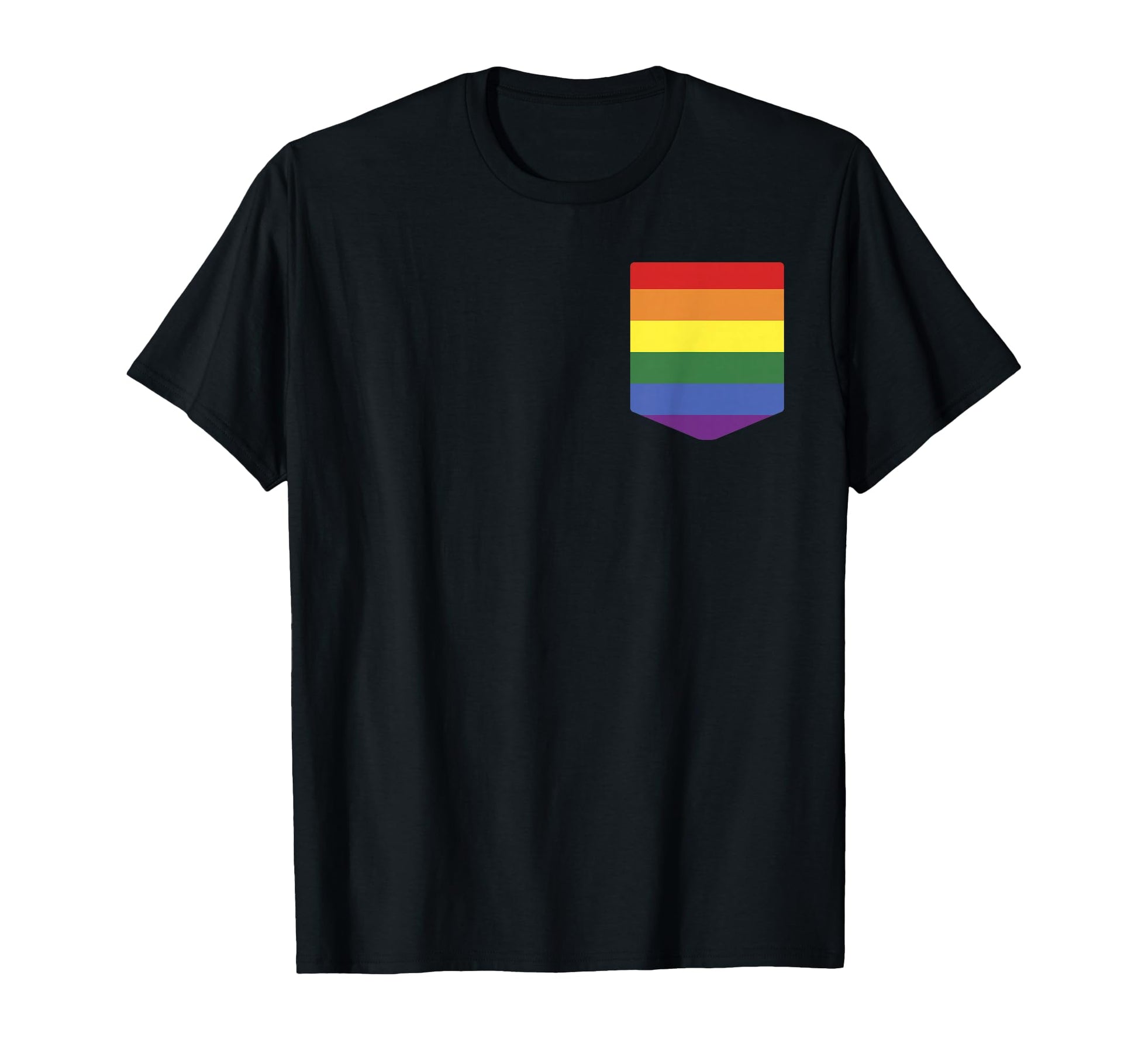 Pocket Rainbow Flag Gay Pride Lgbt T-Shirt - Casual Everyday Wear Unisex - T-Shirt, Sweatshirt, Hoodie