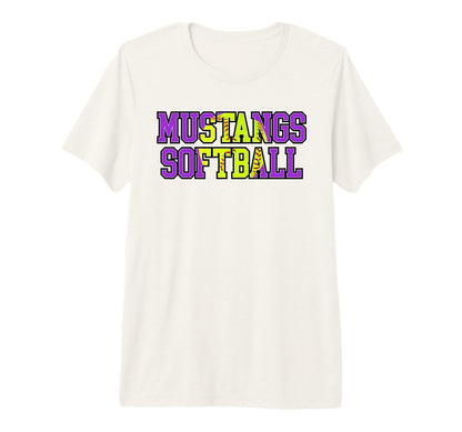 Mustangs Softball Mom Purple Mustang Pride T-Shirt - Unique Graphic Unisex - T-Shirt, Sweatshirt, Hoodie