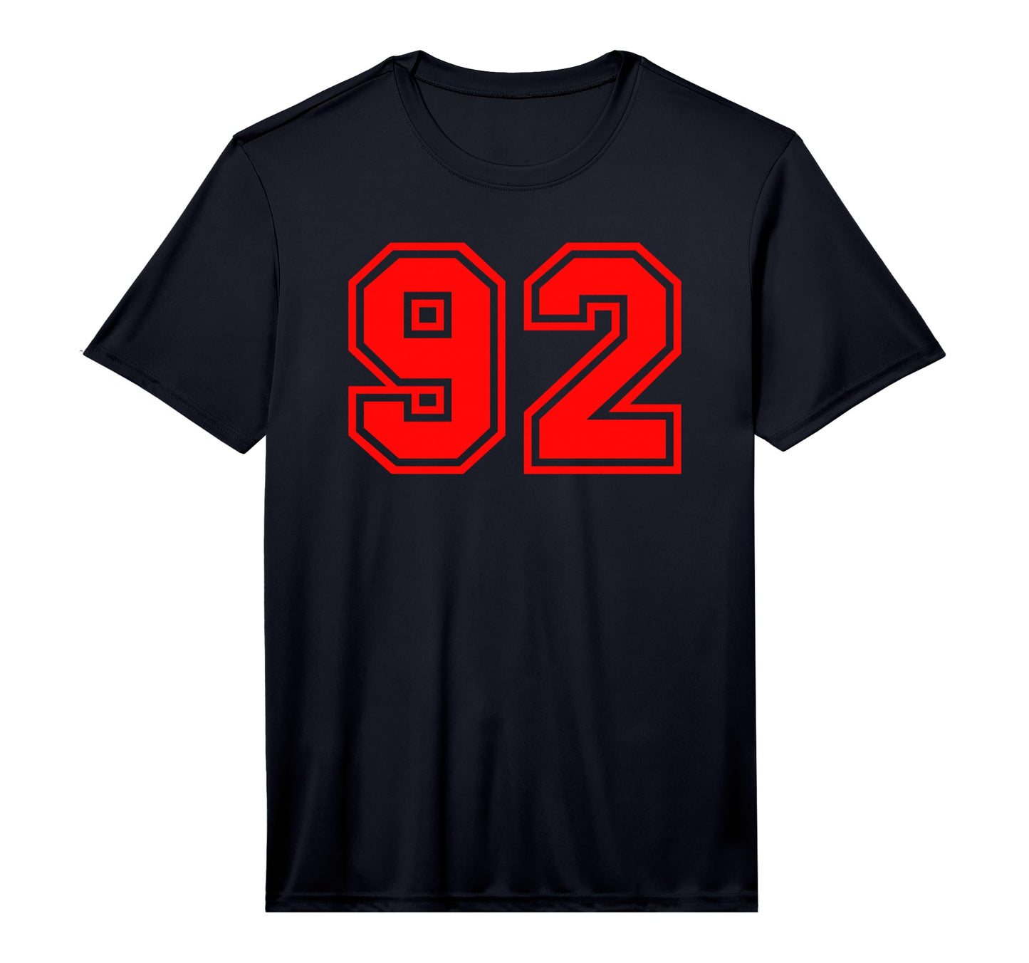 Red Sports Team Number 92 Performance T-Shirt - Aesthetic Graphic Men Women - T-Shirt, Sweatshirt, Hoodie