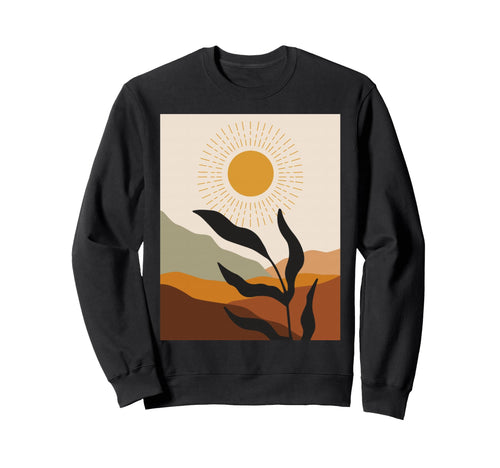 Earthy Boho Sun Nature Art Sweatshirt - Custom Art Print Unisex - T-Shirt, Sweatshirt, Hoodie