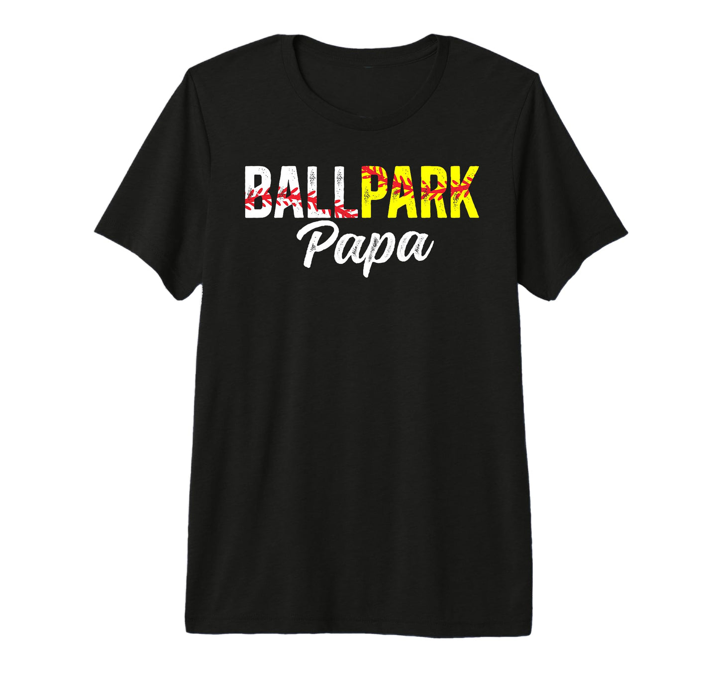 Mens Ballpark Papa Baseball Softball T-Shirt - Aesthetic Graphic Men Women - T-Shirt, Sweatshirt, Hoodie