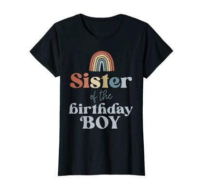 Sister Birthday Boho Rainbow Party T-Shirt - Graphic Print Men Women - T-Shirt, Sweatshirt, Hoodie