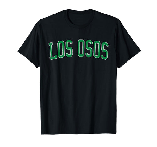 Los Osos Ca Distressed Green Varsity T-Shirt - Minimalist Print for Adults - T-Shirt, Sweatshirt, Hoodie