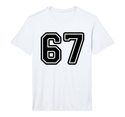 Black Sports Team Number 67 Performance T-Shirt - Streetwear Style Unisex - T-Shirt, Sweatshirt, Hoodie