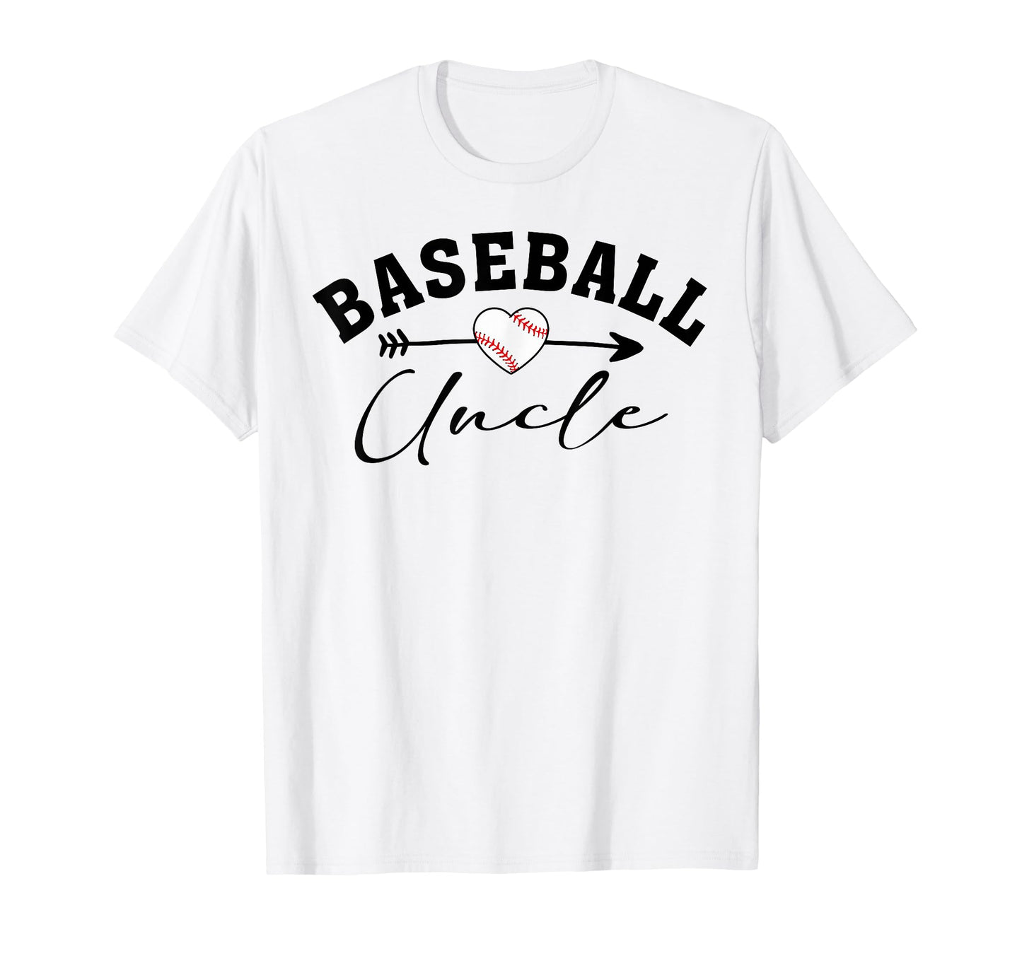 Baseball Uncle Heart Baseball Player T-Shirt - Minimalist Print Men Women - T-Shirt, Sweatshirt, Hoodie