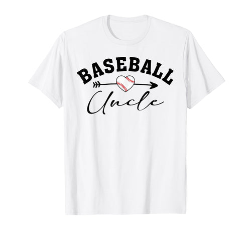 Baseball Uncle Heart Baseball Player T-Shirt - Minimalist Print Men Women - T-Shirt, Sweatshirt, Hoodie
