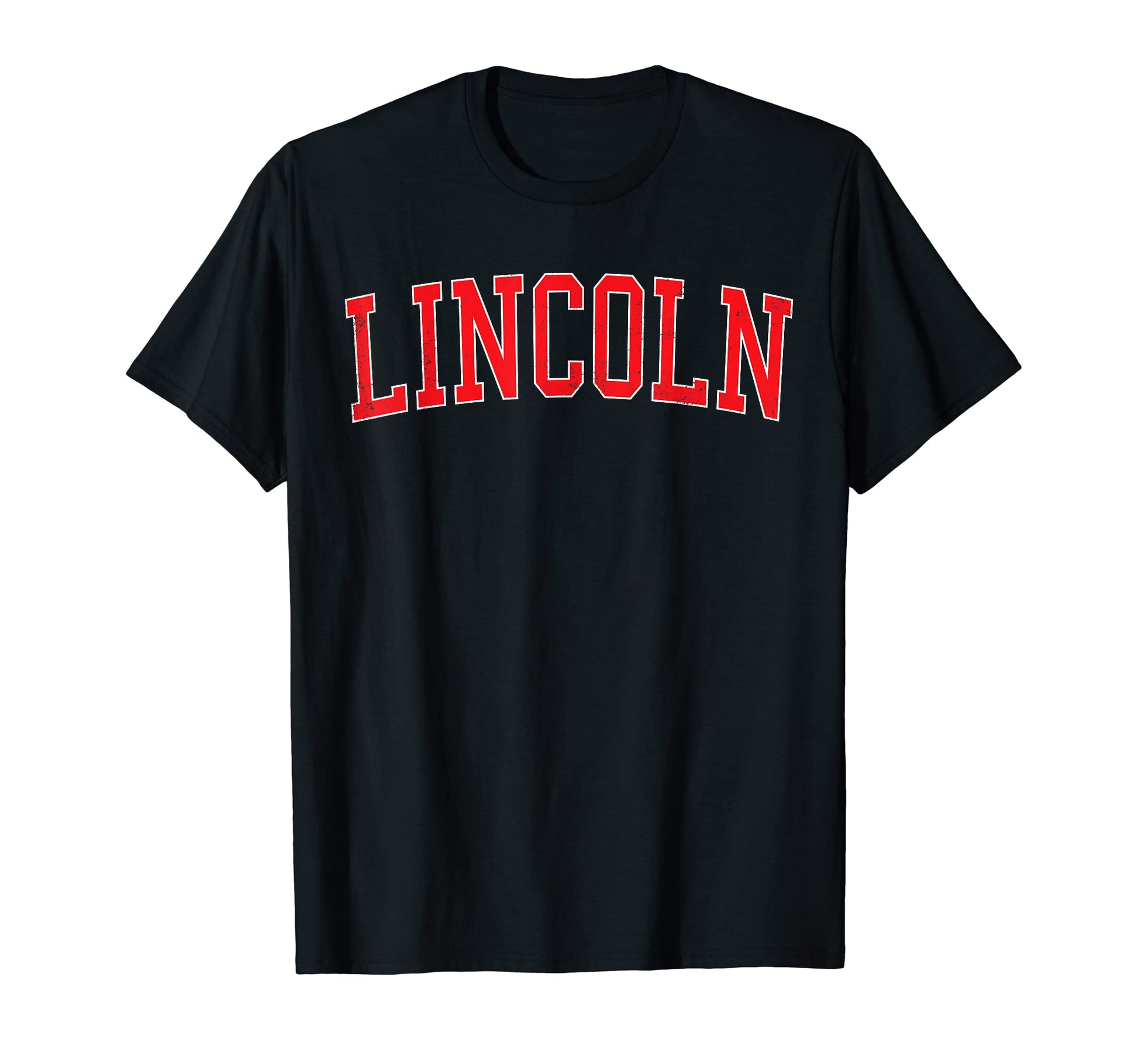 Lincoln Ne Varsity Red Text T-Shirt - Streetwear Style for Adults - T-Shirt, Sweatshirt, Hoodie