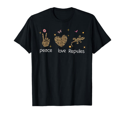 Reptiles Lover Peace Lover Leopard T-Shirt - Minimalist Print Men Women - T-Shirt, Sweatshirt, Hoodie