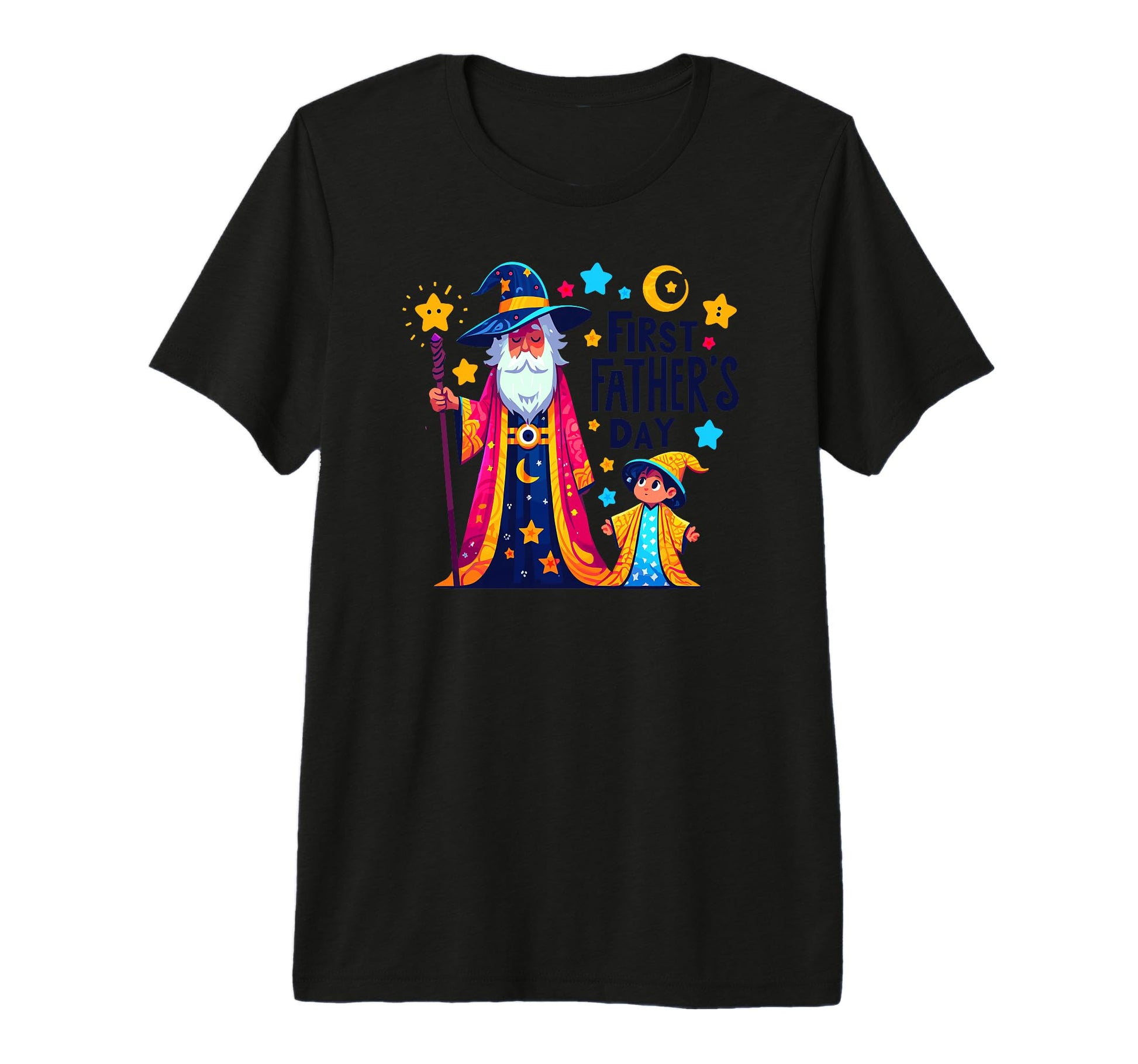 First Fathers Day Wizard Dad And Son T-Shirt - Fun Novelty Design Unisex - T-Shirt, Sweatshirt, Hoodie